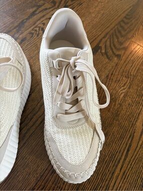 Sonoma Women's Knit Lace-Up Sneakers - Cream/Tan
